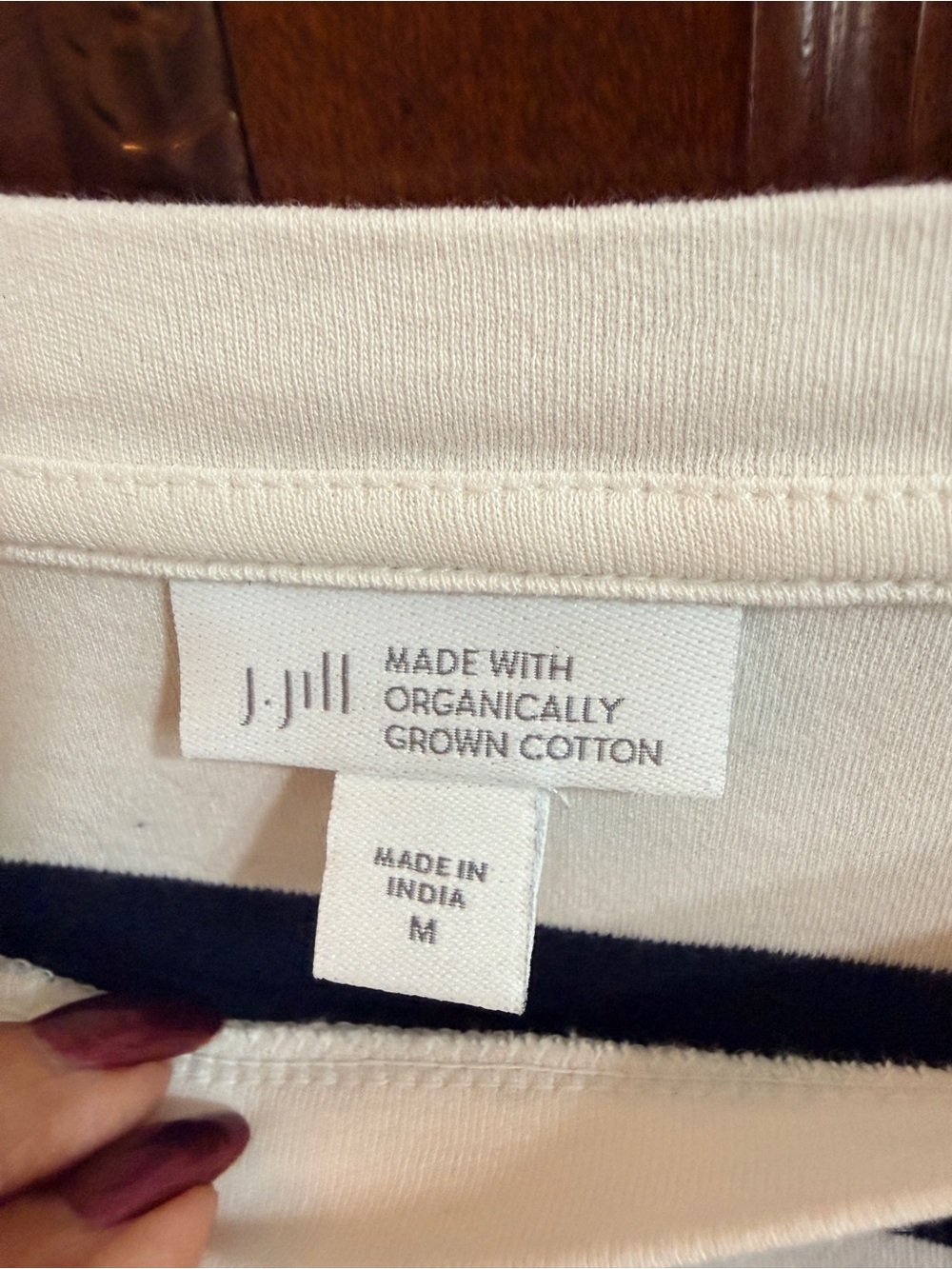J. Jill EUC Nautical Striped Top made
of 100% organically grown cotton.
Size M - Picture 3 of 10